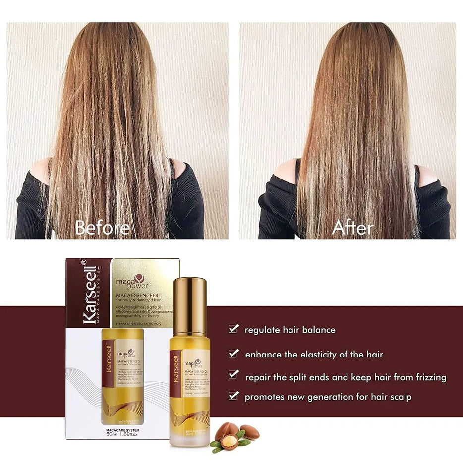 ✨Karseell Aceite De Argán Original – Brillo, Reparación y Protección en Cada Gota ✨